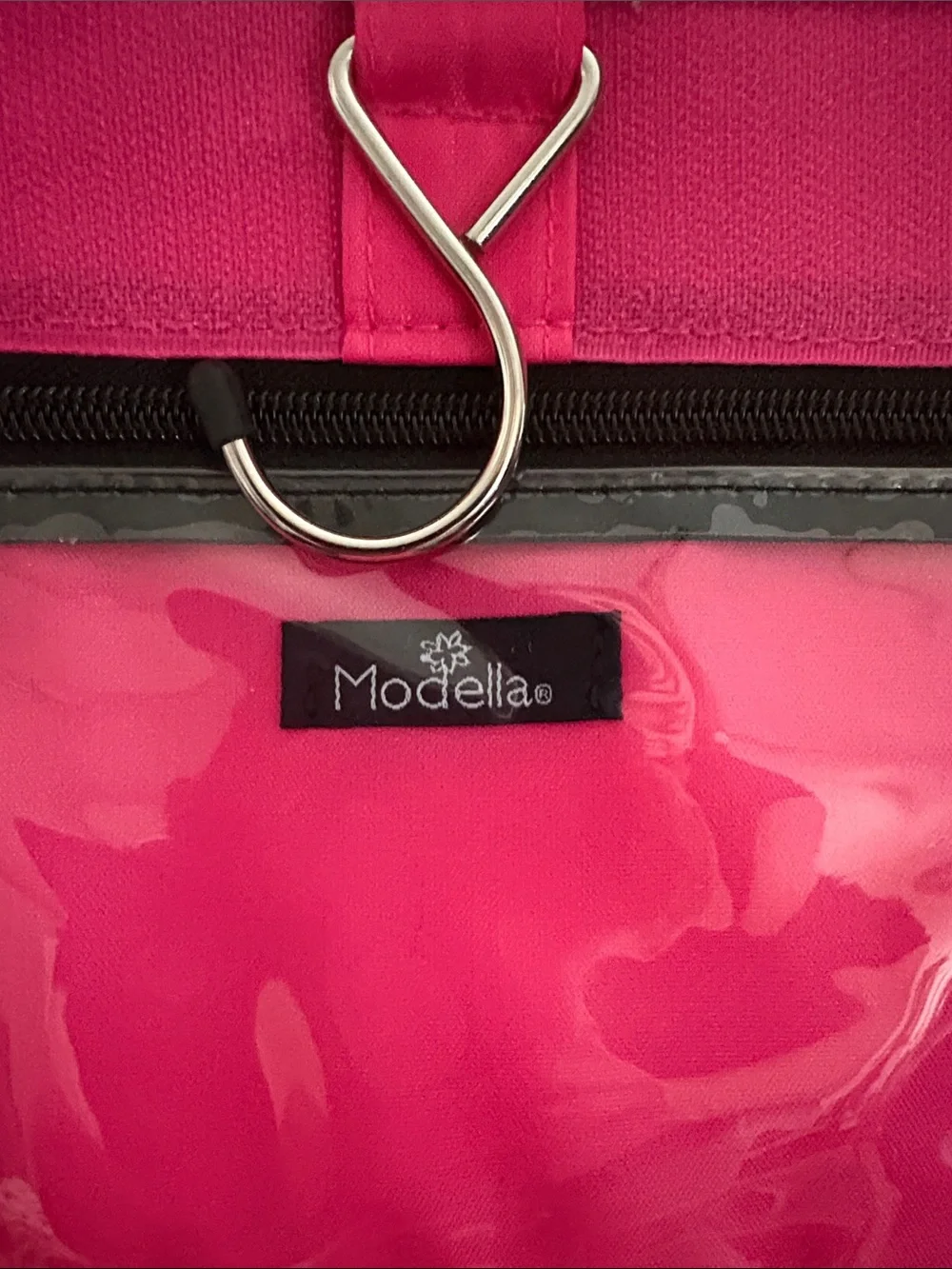 Hanging Travel Organizer with Pink & Red Floral Print